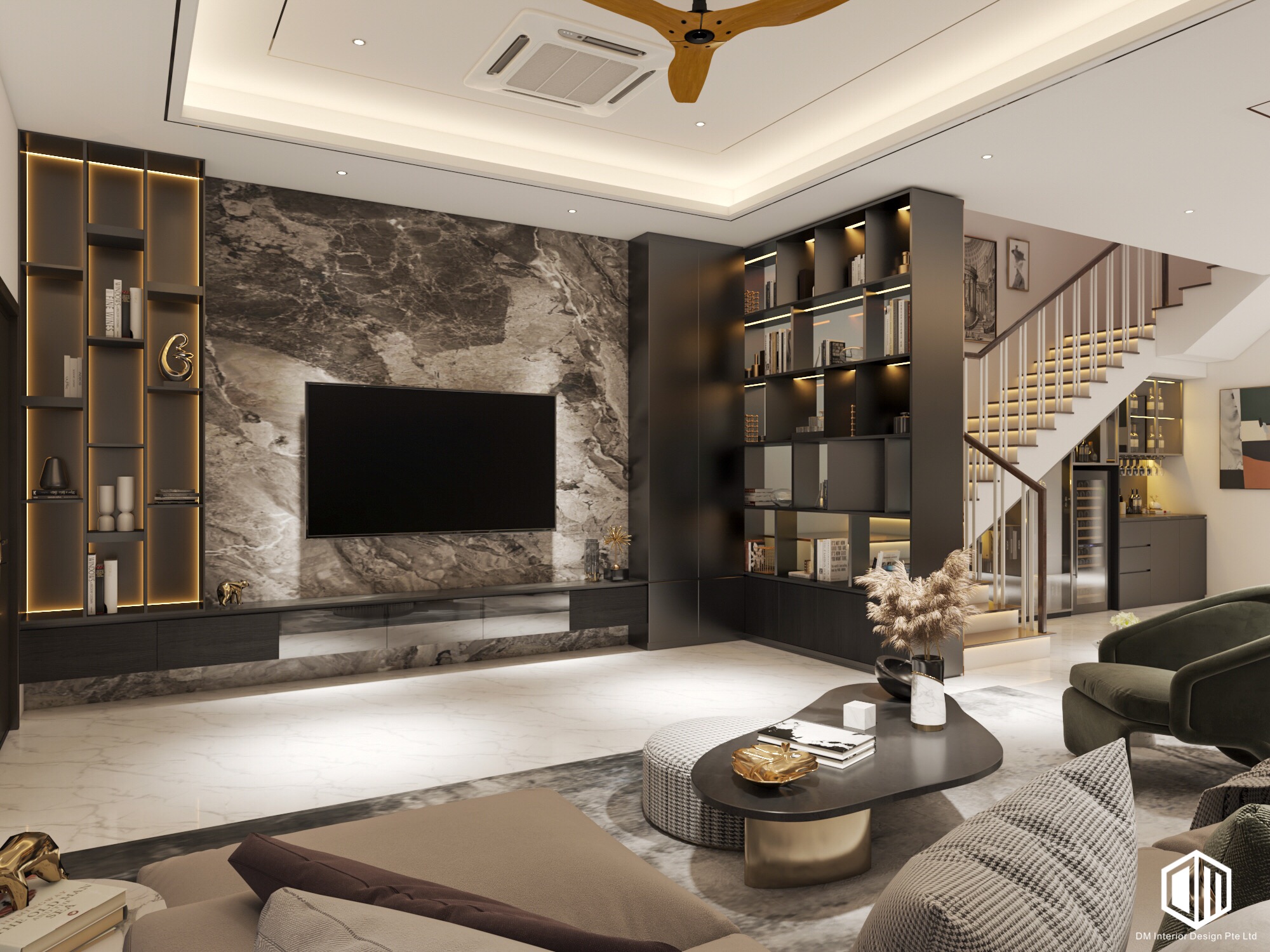 luxury living room design singapore